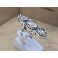 Echt zilveren ring met bergkristal